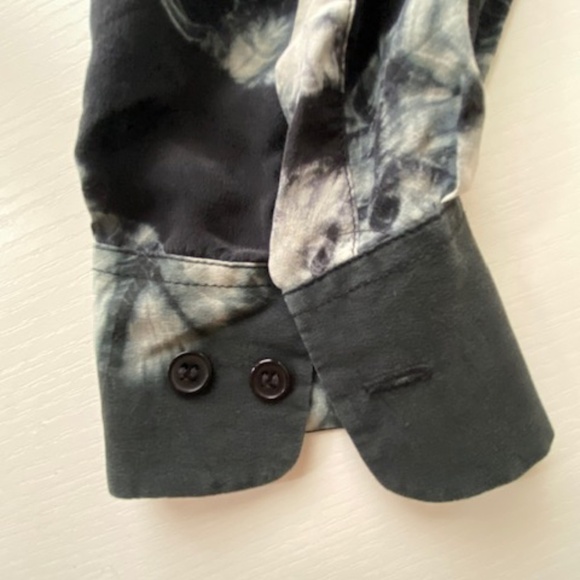 Et Vous Black and White Dandelion Fine Silk Blouse Size Small - Picture 6 of 11